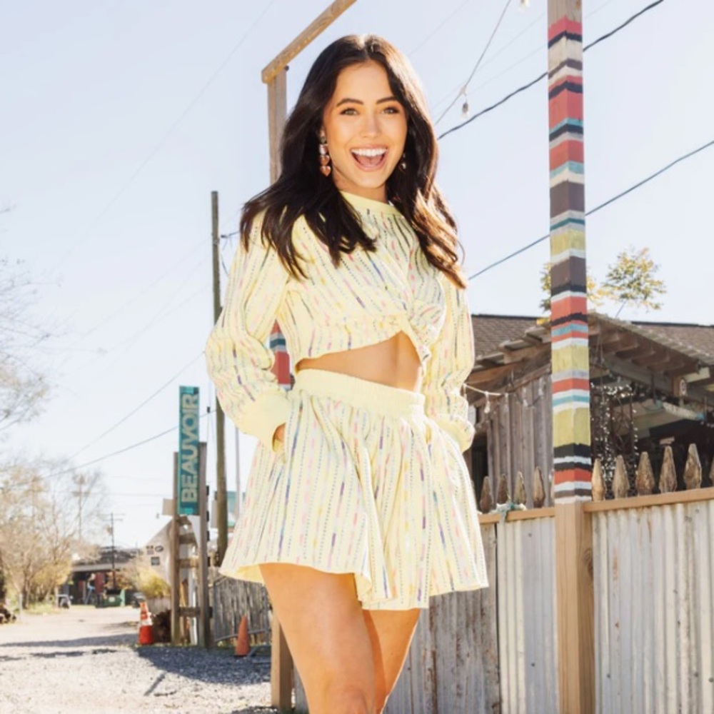 Queen of Sparkles Yellow Rhinestone skirt